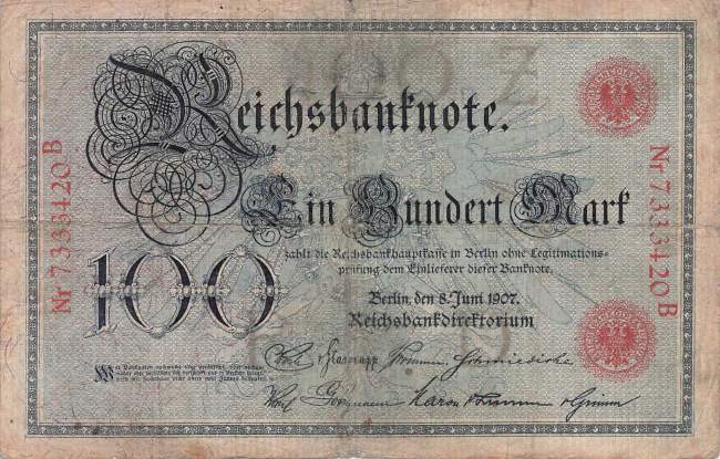 100 Mark 1907 ro.30 Z/B